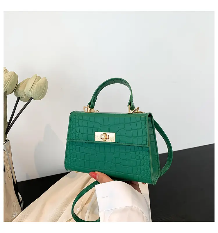Green Croc Leather Shoulder Bag for Women 2023 — feature 24