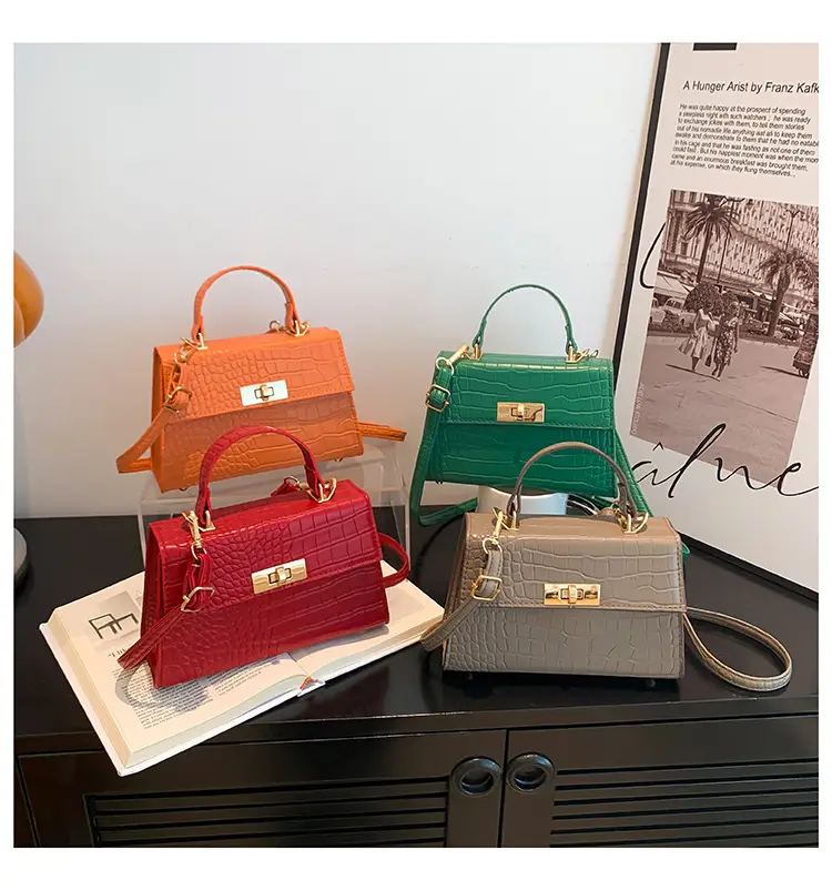 Green Croc Leather Shoulder Bag for Women 2023 — feature 25