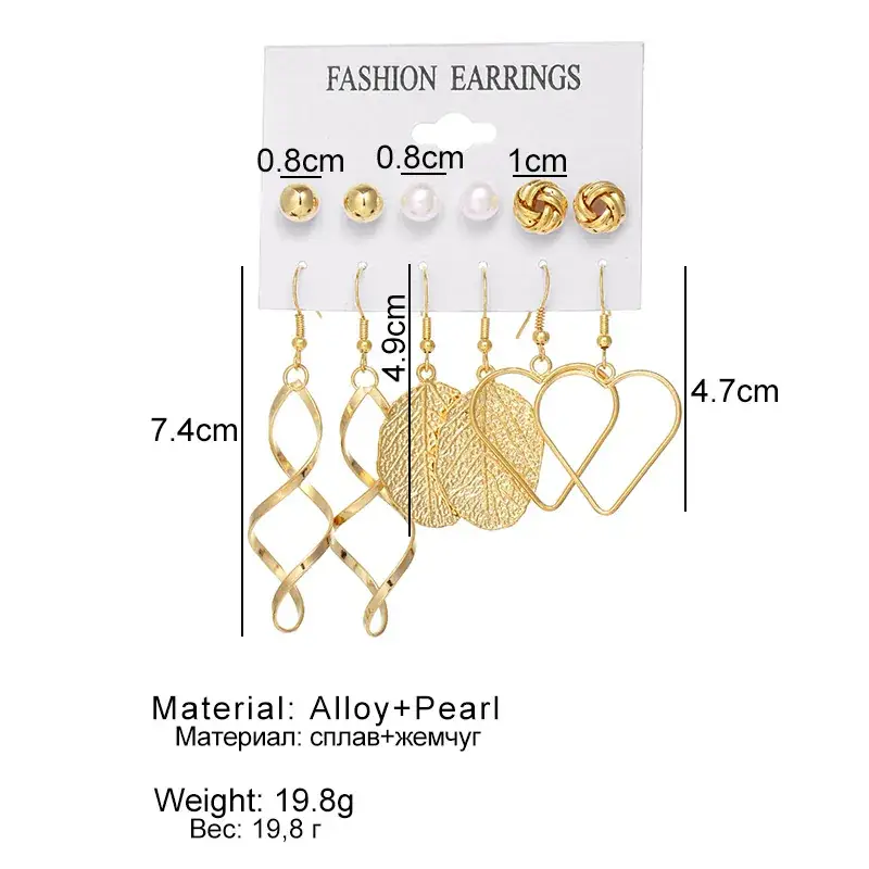 European & American Retro Metal Earrings Set for Women — feature 21