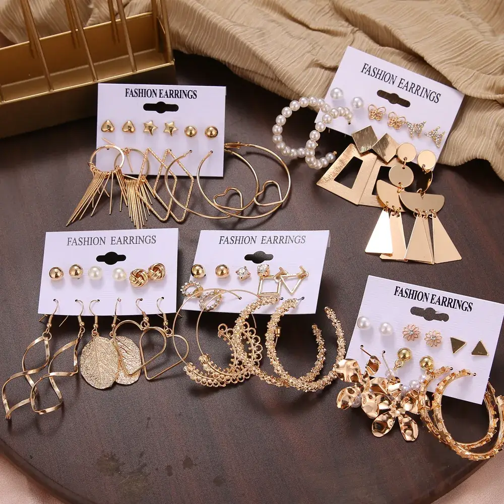 European & American Retro Metal Earrings Set for Women — feature 24