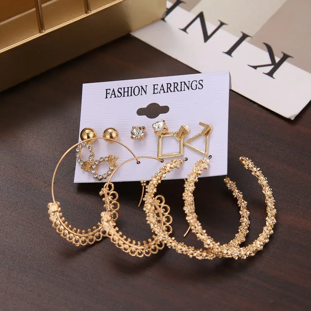 European & American Retro Metal Earrings Set for Women — feature 25