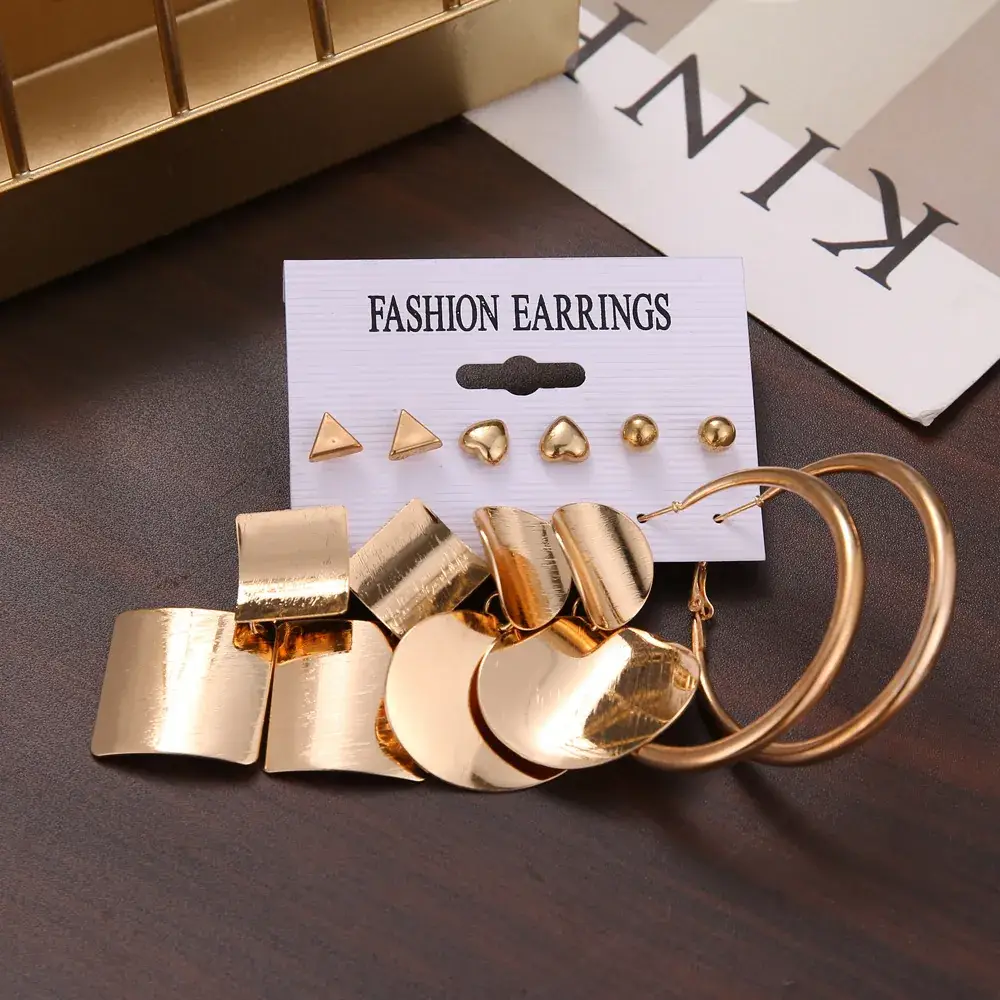 European & American Retro Metal Earrings Set for Women — feature 27