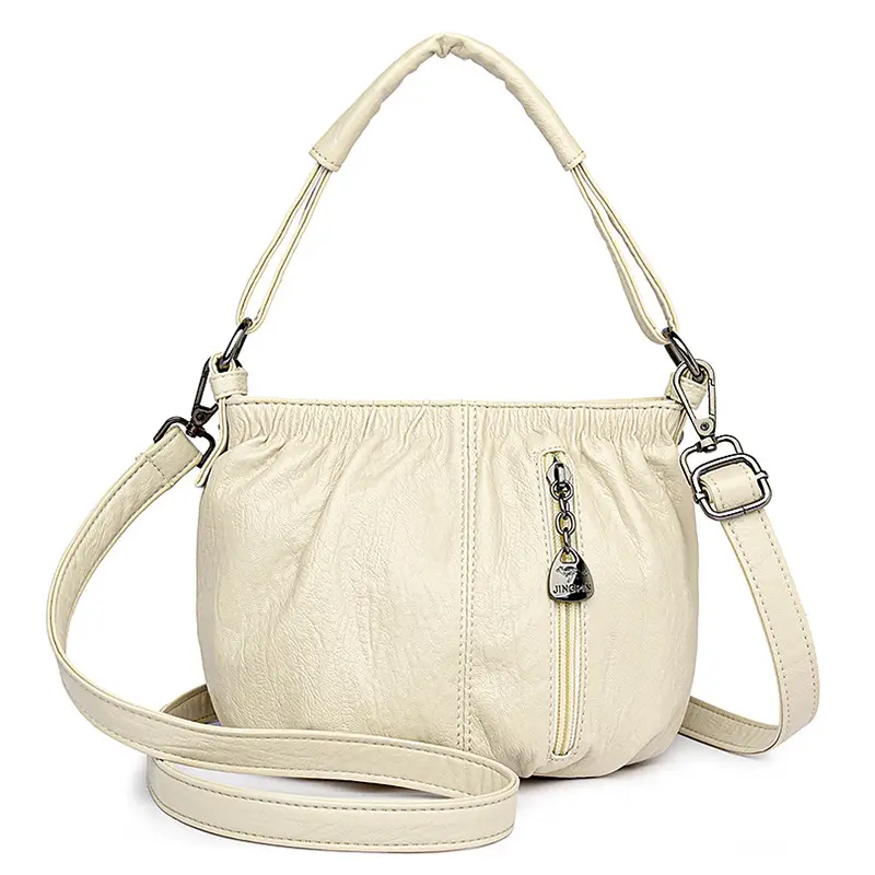 Women's Cream Crossbody Satchel Bag 2023 - Image 12