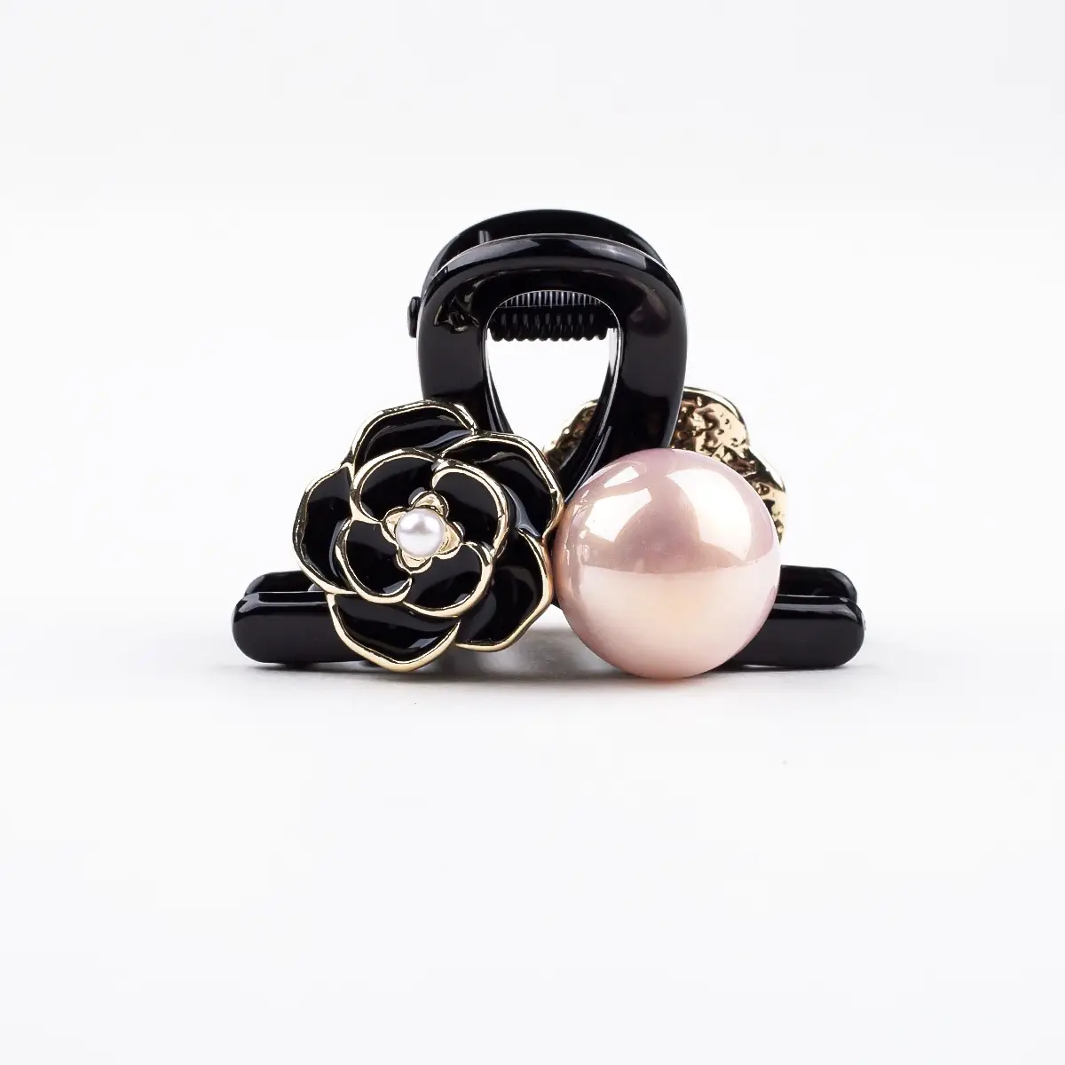 Pearl Flower Hairpin with Black Clip - Image 3