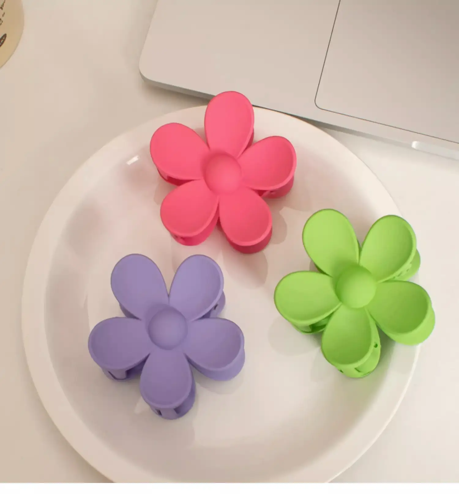 Orange Flower Hairpin Women's Ponytail Grab Clip — feature 11