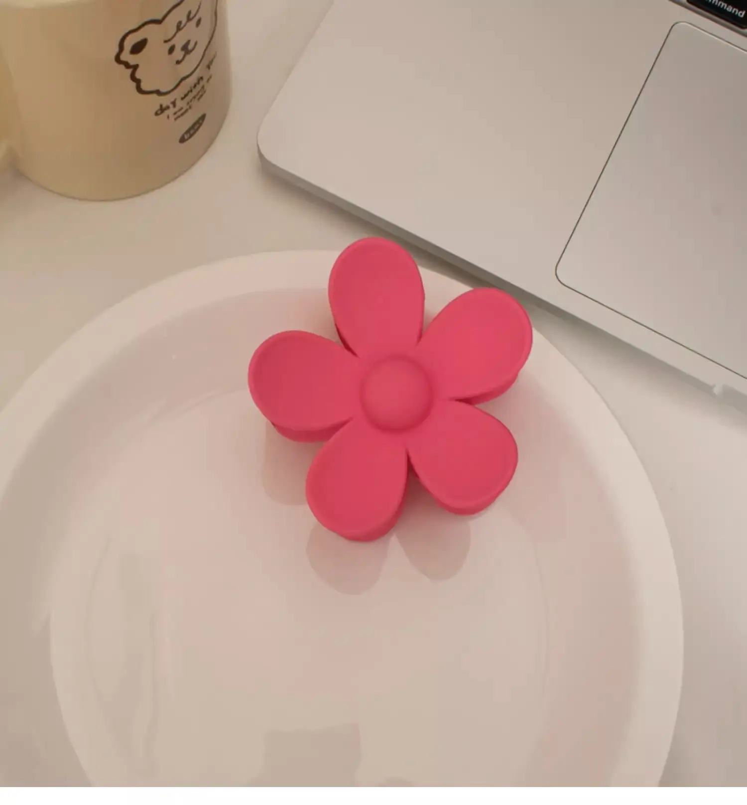 Orange Flower Hairpin Women's Ponytail Grab Clip — feature 13