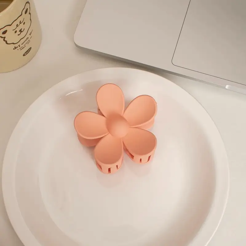 Orange Flower Hairpin Women's Ponytail Grab Clip — feature 19