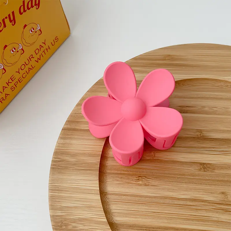 Orange Flower Hairpin Women's Ponytail Grab Clip - Image 5