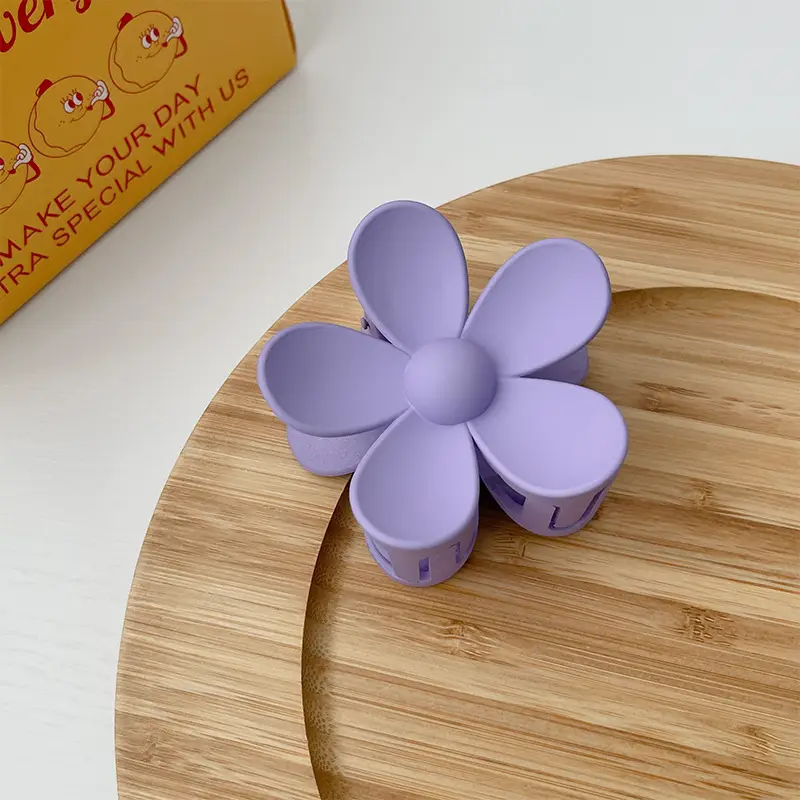 Orange Flower Hairpin Women's Ponytail Grab Clip - Image 6
