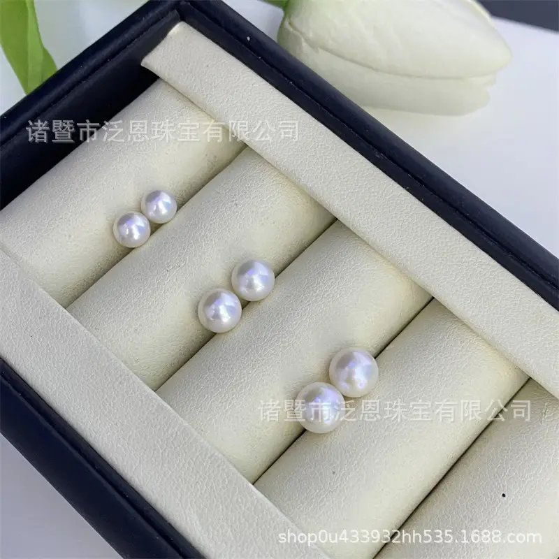 Freshwater AK5.5mm Round White Pearl Beads Wholesale - Image 4