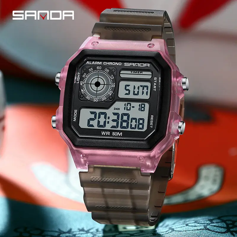Sanda Aliexpress Men's Waterproof Digital Watch 80M - Image 6