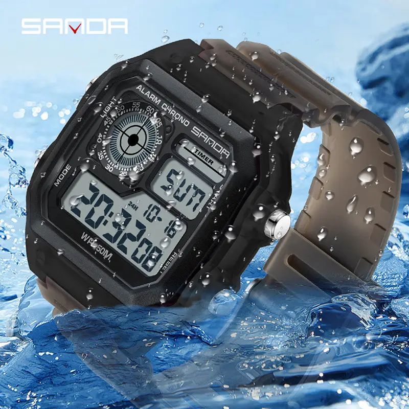 Sanda Aliexpress Men's Waterproof Digital Watch 80M - Image 8
