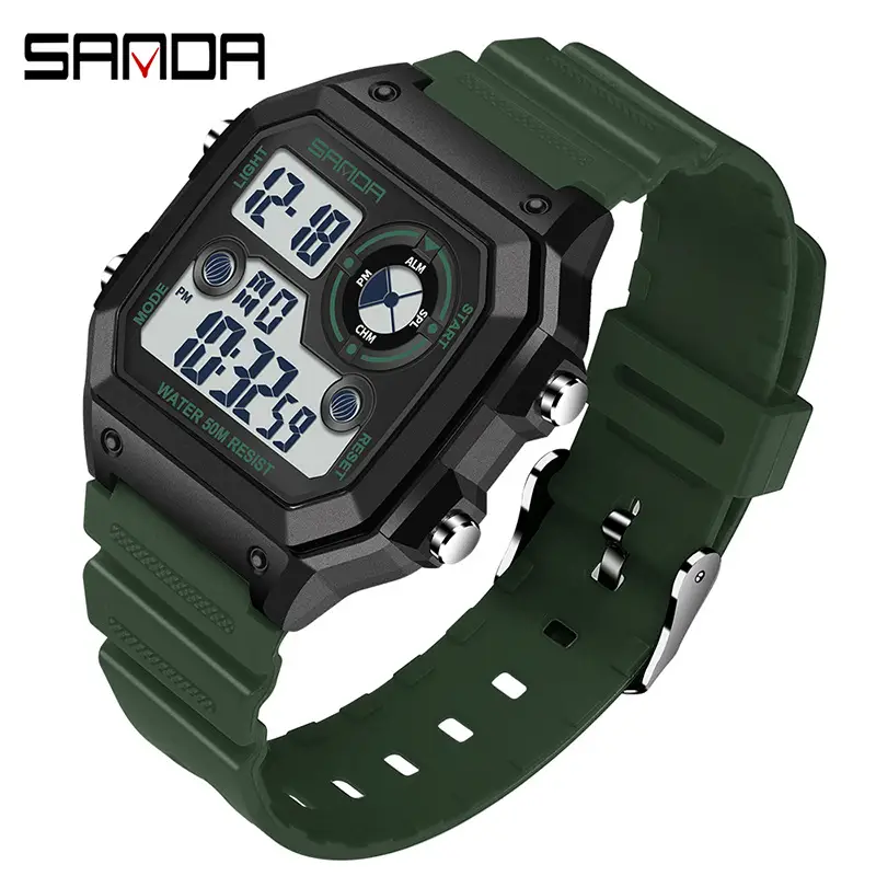 Sanda Aliexpress Men's Waterproof Digital Watch 80M - Image 5