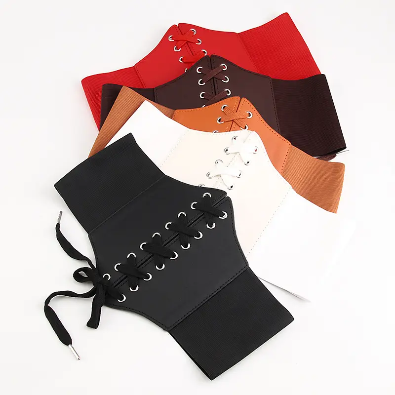 Vintage Women's Red Black Slimming Waist Cover Belt