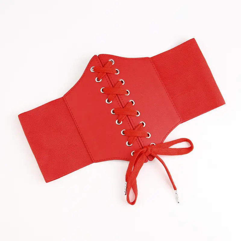 Vintage Women's Red Black Slimming Waist Cover Belt