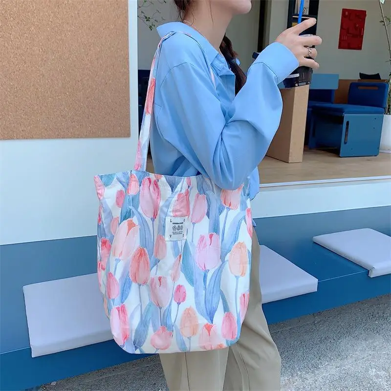 Women's Floral Print Shoulder Bag for Travel & School
