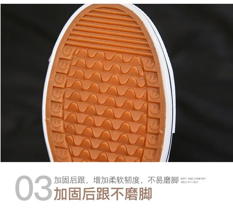 Women Canvas Platform Sneakers White Black Spring — feature 7