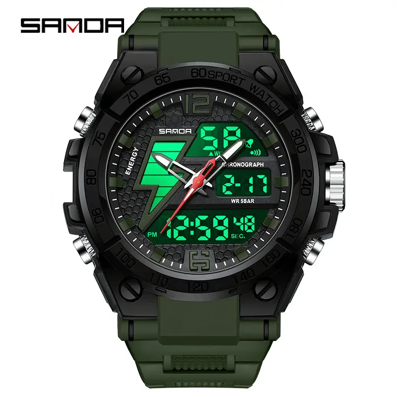 Sanda Digital Sport Watch Black Multi-Functional Waterproof - Image 6