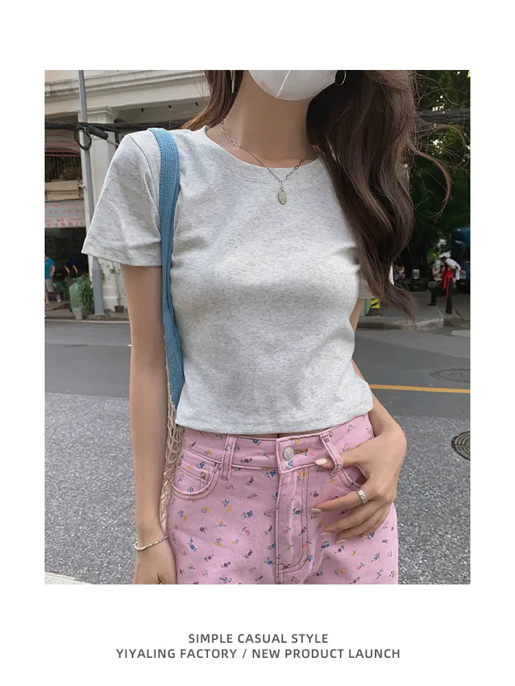 Black Slim Fit T-Shirt for Women Summer Casual Wear - Image 20