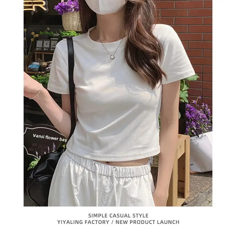 Black Slim Fit T-Shirt for Women Summer Casual Wear - Image 4