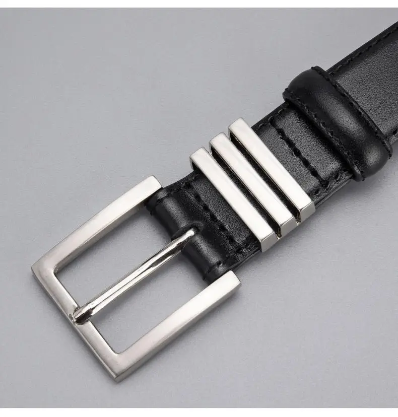 Black Leather Belt with Silver Buckle for Women — feature 5