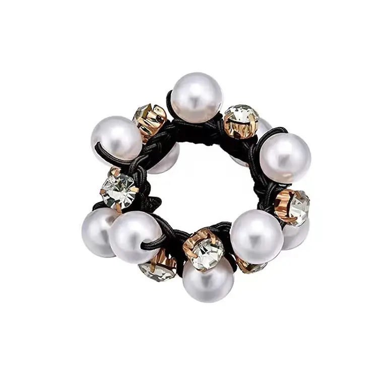 Crystal Pearl Hair Bands for Women Black Silver White - Image 27