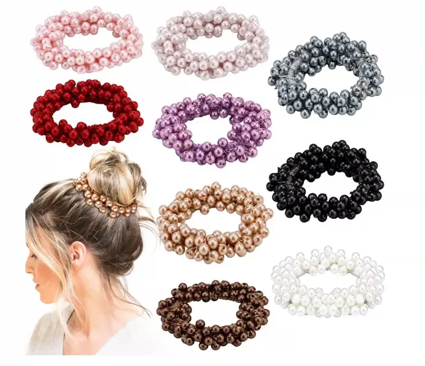Crystal Pearl Hair Bands for Women Black Silver White — feature 8
