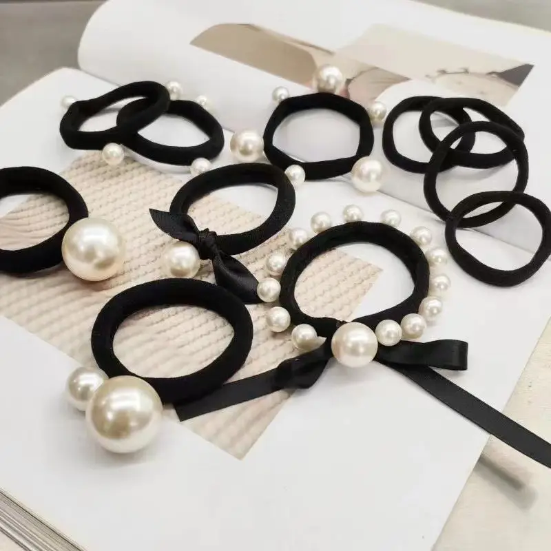 Crystal Pearl Hair Bands for Women Black Silver White - Image 22
