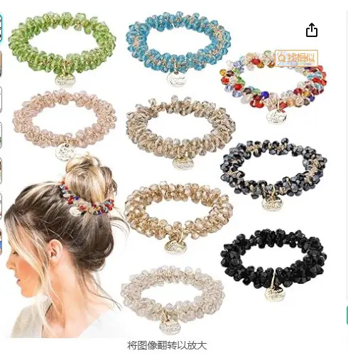 Crystal Pearl Hair Bands for Women Black Silver White — feature 9