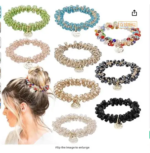 Crystal Pearl Hair Bands for Women Black Silver White - Image 5