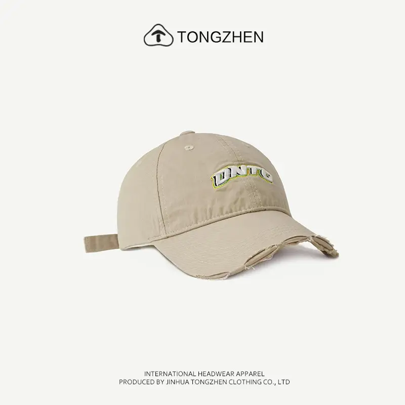 Women Cotton Embroidered Baseball Cap Beige — feature 10
