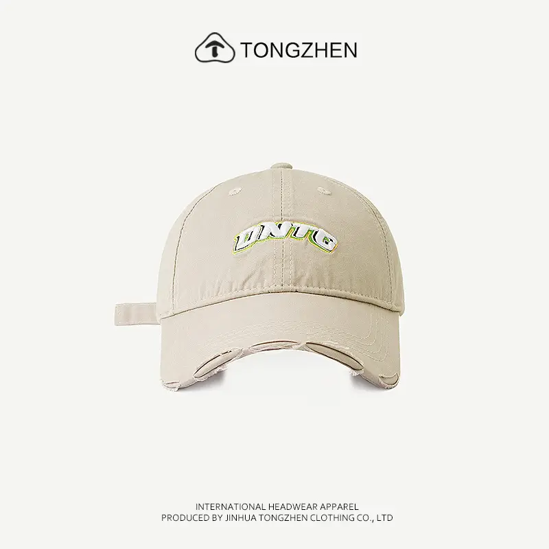 Women Cotton Embroidered Baseball Cap Beige - Image 3