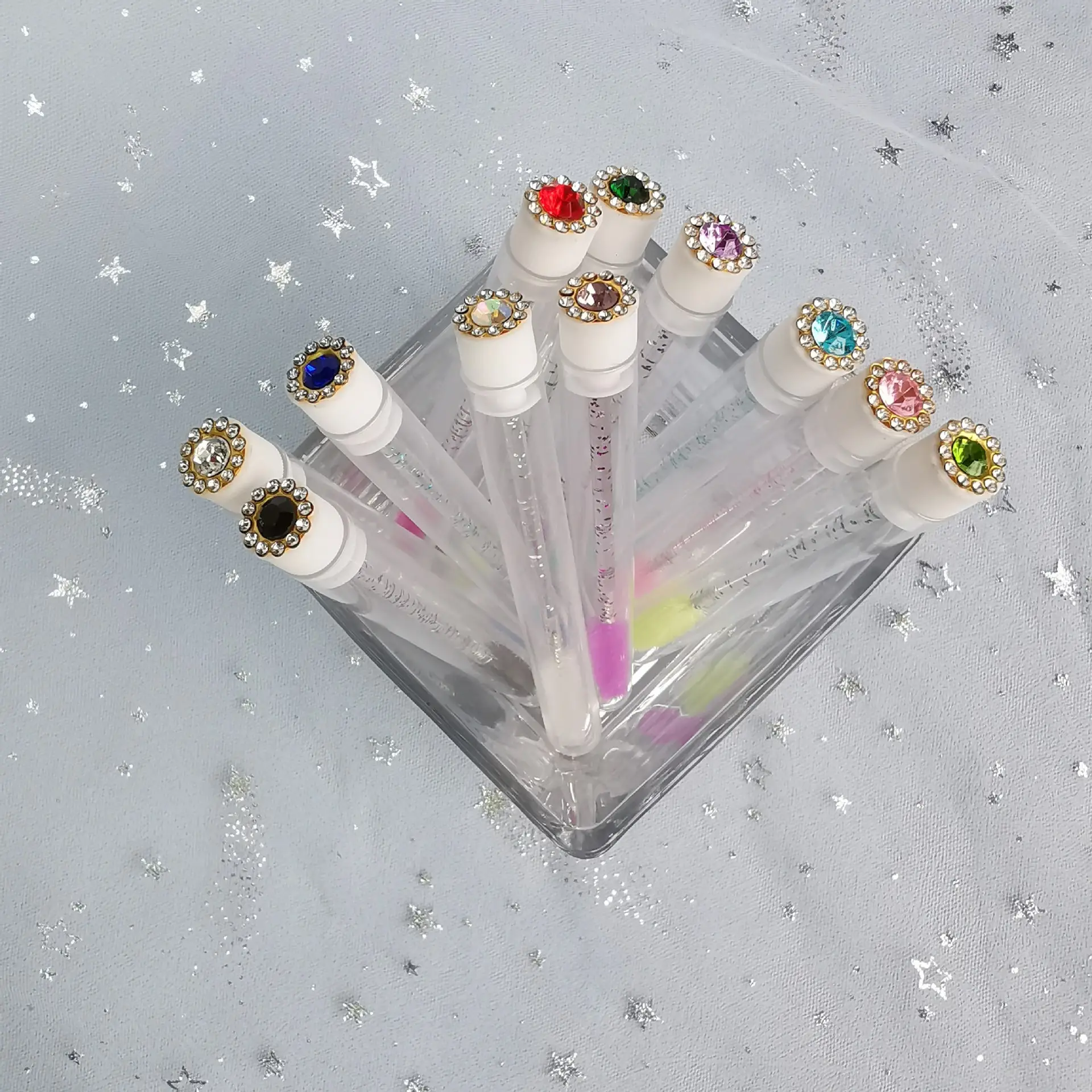 Multicolor Crystal Eyelash Brush Set for Women — feature 3