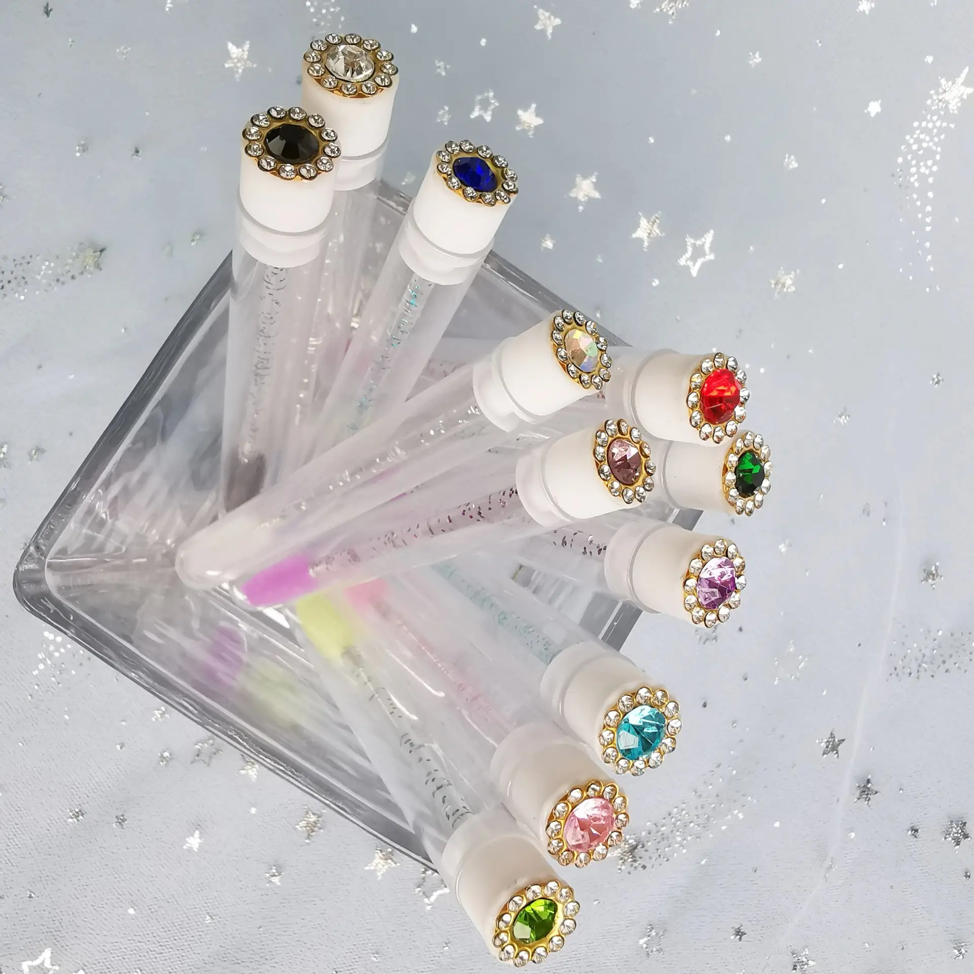 Multicolor Crystal Eyelash Brush Set for Women — feature 4