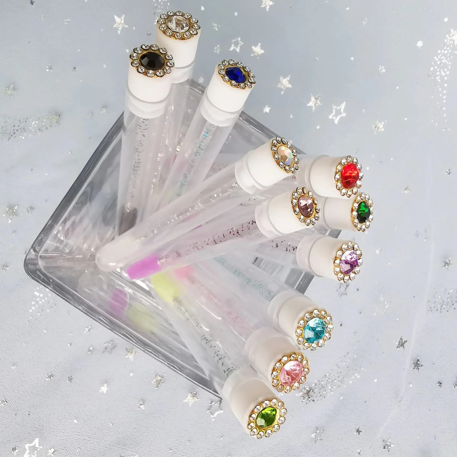 Multicolor Crystal Eyelash Brush Set for Women — feature 7