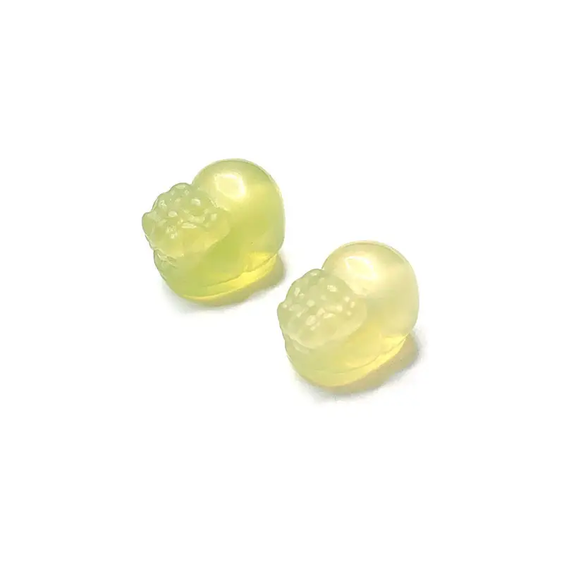 Natural Xiuyu Green Jelly Carved Bracelets