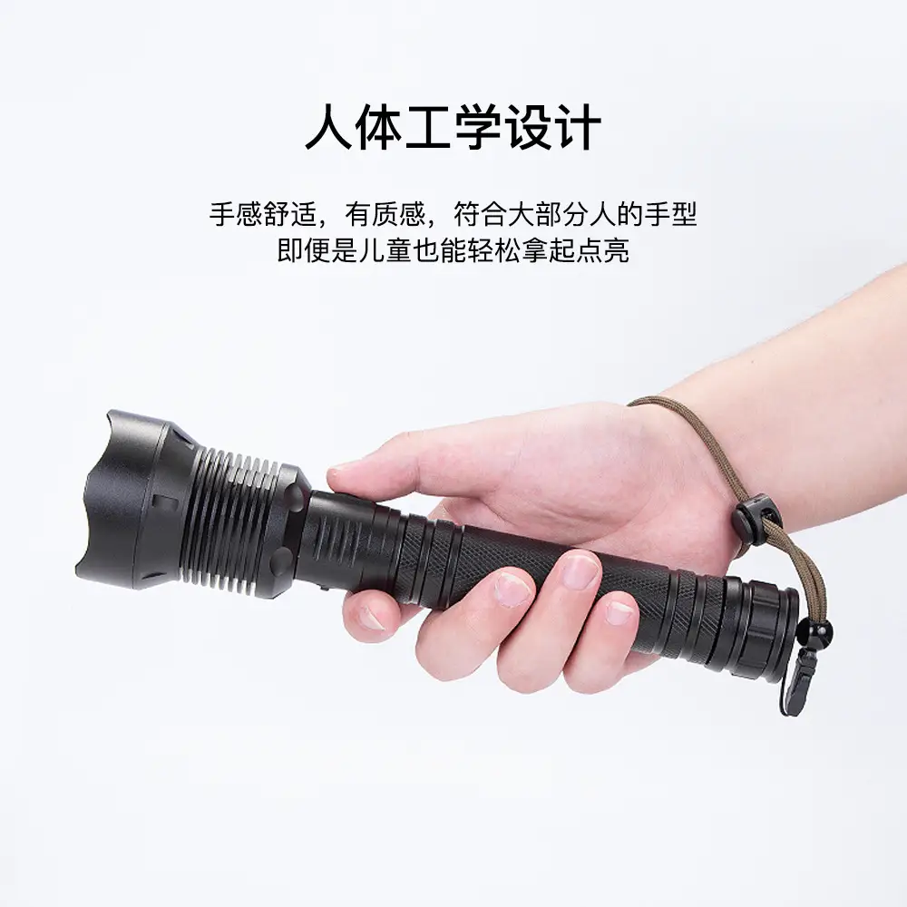 USB Charging Telescopic Flashlight Ultra Bright Aluminum - Image 3