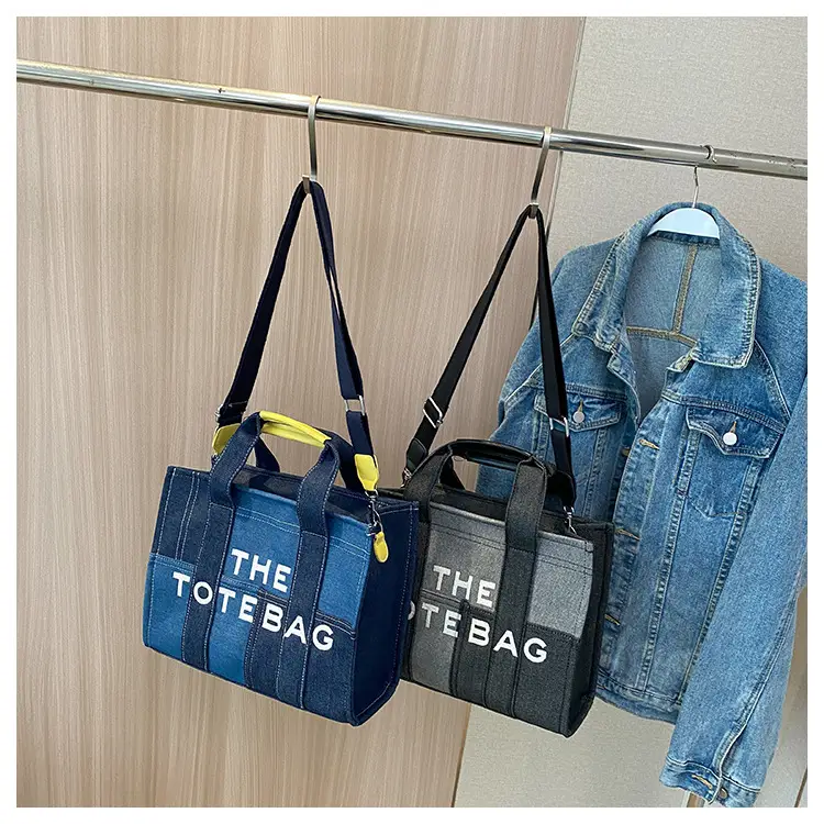 Large Capacity Denim Canvas Shoulder Bag for Women — feature 14