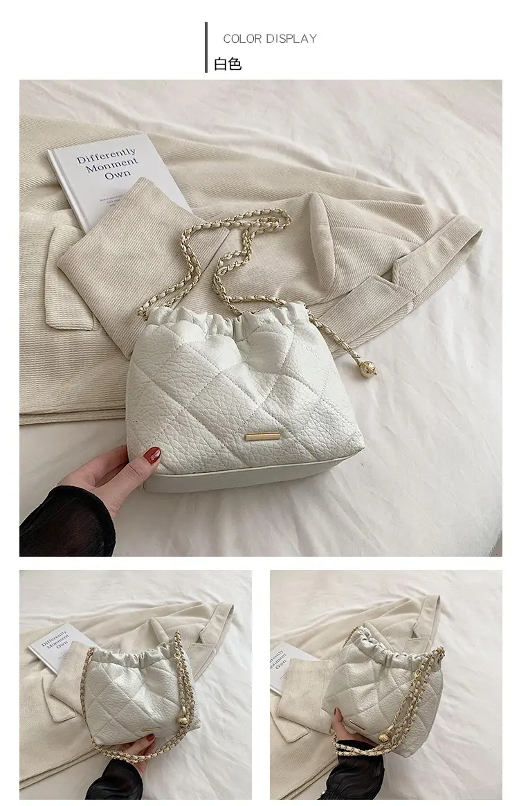 Black Quilted Chain Shoulder Bag for Women — feature 21
