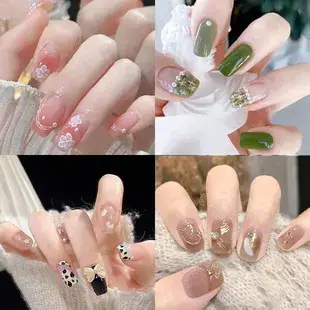 24 Pcs Fake Nails with Glitter & Pink Gradient Design — feature 11