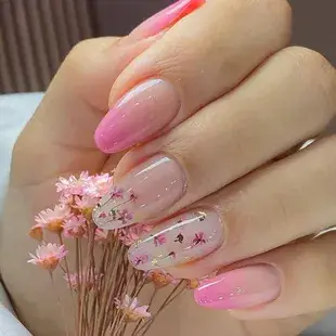 24 Pcs Fake Nails with Glitter & Pink Gradient Design — feature 15