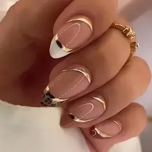 24 Pcs Fake Nails with Glitter & Pink Gradient Design — feature 2