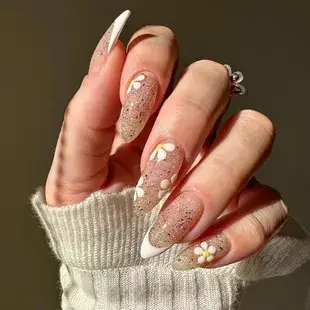 24 Pcs Fake Nails with Glitter & Pink Gradient Design — feature 4