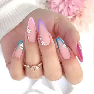 24 Pcs Fake Nails with Glitter & Pink Gradient Design — feature 5