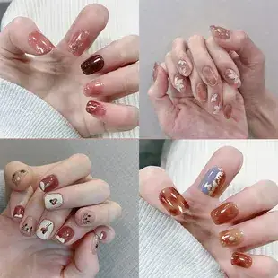 24 Pcs Fake Nails with Glitter & Pink Gradient Design — feature 9