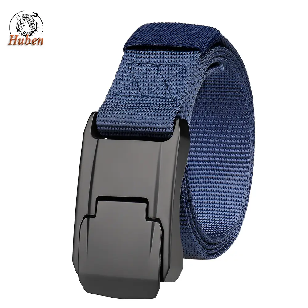 Men's Green Nylon Tactical Belt with Aluminum Buckle - Image 11