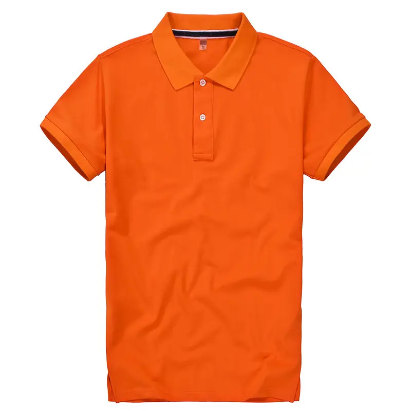 Men's Orange Pure Cotton Polo Shirt Short Sleeve 2025