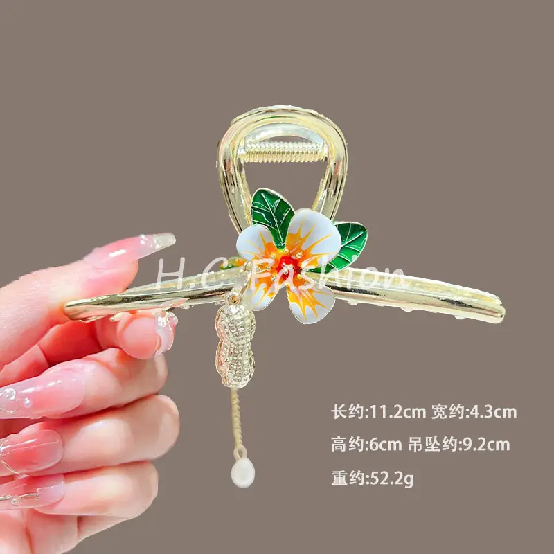 High-End Camellia Hairpin with Pearl Tassel for Women — feature 8