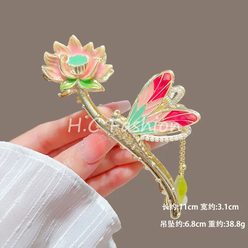 High-End Camellia Hairpin with Pearl Tassel for Women — feature 6