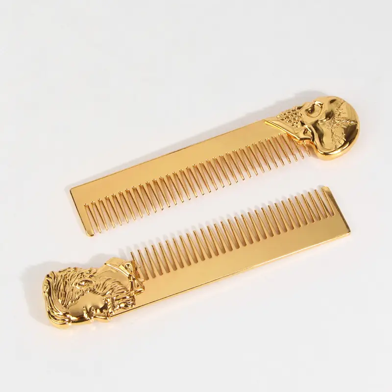 Gold Dragon Head Beard Combs for Men - Image 9